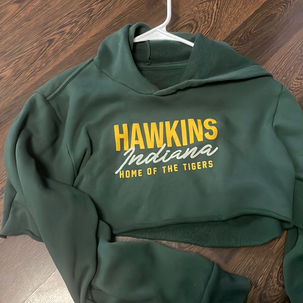 Hawkins high school cropped hoodie